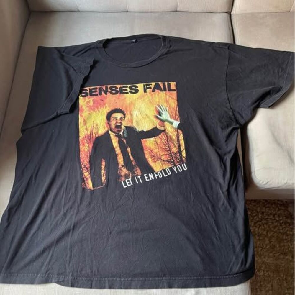 Senses Fail Let It Enfold You Band T-Shirt Black Men’s XL Graphic Tee